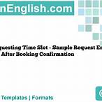 confirm time slot email